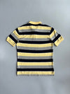 Nautica Striped Pique Polo Yellow Navy Grey (L)