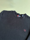 Chaps Navy Cotton Knit Crewneck Sweater – (2XL)