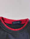 Vintage Red Bull Black & Red Ringer Appliqué Logo T-Shirt (L)