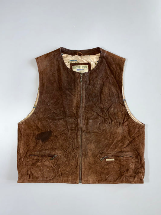 Nickelson Leather Company “Labor Day” Vintage Sued Vest (M)