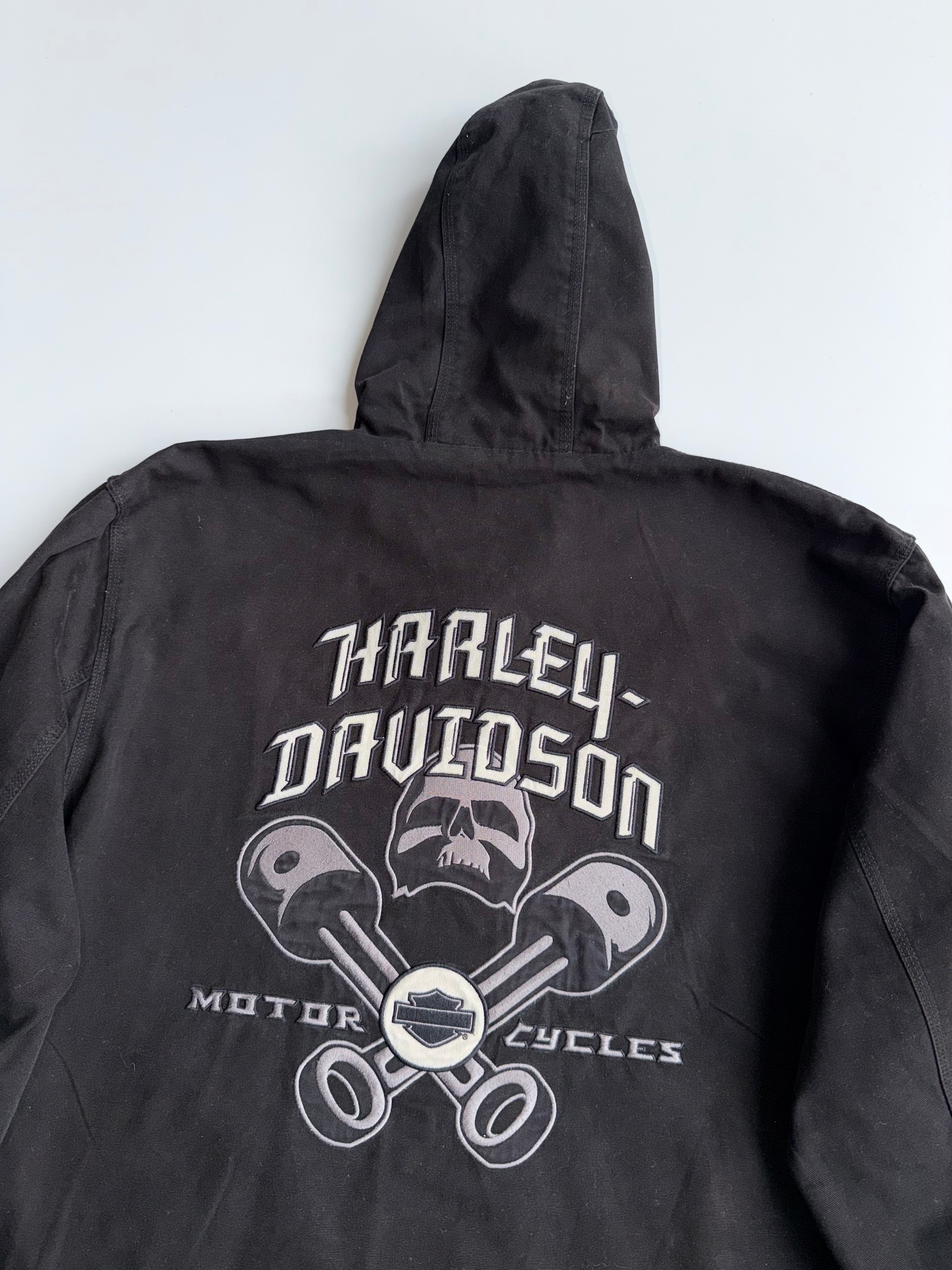 Vintage Harley-Davidson Reversible Hard Canvas Jacket Black