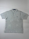 Polo Ralph Lauren Vintage Grey Pique Polo Shirt Classic Fit (XL)