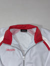 Kappa White Full-Zip Track Jacket – Red & Mesh Panel Detail, (M)