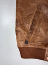 Solid Distressed Leather Jacket (M)
