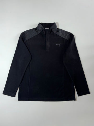 Puma Quarter-Zip Fleece Pullover - Black (M/L)