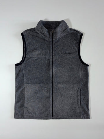 Columbia Grey Full-Zip Fleece Vest Jacket (L/XL)