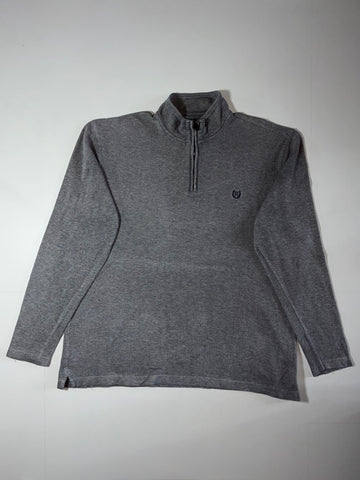 Chaps Grey Quarter Zip Pullover (2XL)