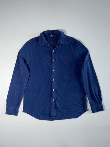 Polo Ralph Lauren Featherweight Mesh Button-Up Shirt – Navy | (L)