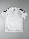 Adidas x Mo Salah | White Gold Jacquard Football Jersey | (XS)