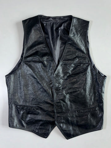 Super Premium Original Leather Vest (XL)