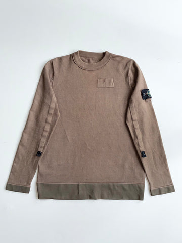 Stone Island Knit Crewneck Sweater – Brown Compass Badge(S)