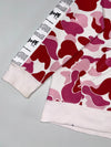 Bape Kids Pink ABC Camo Zip Hoodie – Pink/Maroon camo, Bape Sta tape sleeves,Kids (XXS)