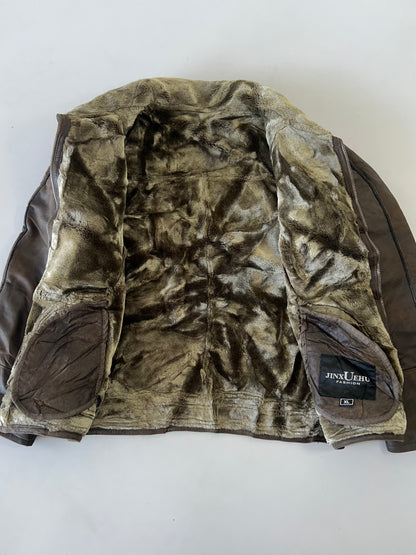 !                                                                                                                                                                                   Ultra Premium Original Leather Jacket Premium wool inside (RARE) (XL)