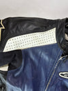 Alpinestars Blue & Black Genuine Leather Moto Racing Jacket Padded (M)