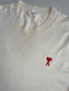 AMI Paris Ami de Coeur Logo Crewneck Sweater  Cream (XL)