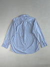 Tommy Hilfiger Light Blue Long Sleeve Shirt – Striped Collar Lining, Chest Pocket (M)
