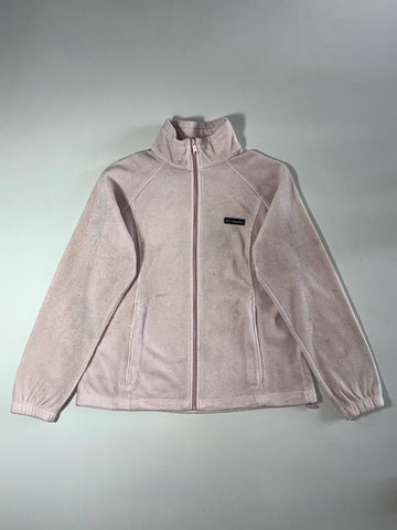 Columbia Fleece Full-Zip Jacket – Light Pink Women’s (XL)