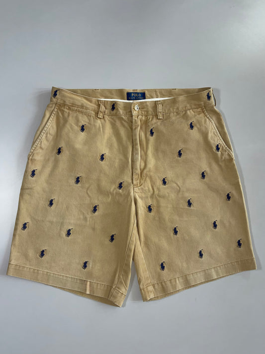 Polo Ralph Lauren All-Over Pony Embroidered Chino Shorts(W:34 |L:19)