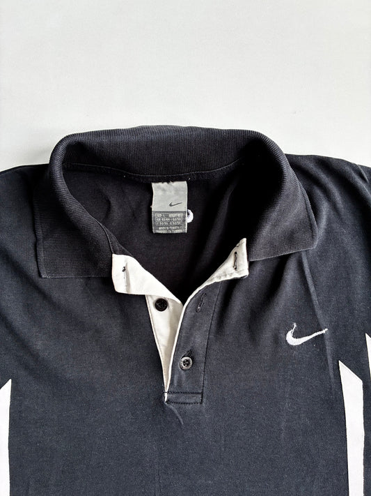 Nike Vintage Striped Polo Black White (L)