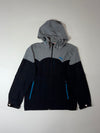 Puma Sport Lifestyle Colourblock Hooded Technical Jacket – Grey/Black (M)