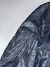 PS Paul Smith Navy Leather Bomber Jacket (M)