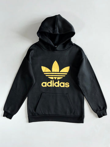 Adidas Black Gold Trefoil Hoodie (S)