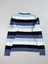 Tommy Hilfiger Blue Striped V-Neck Sweater (S)