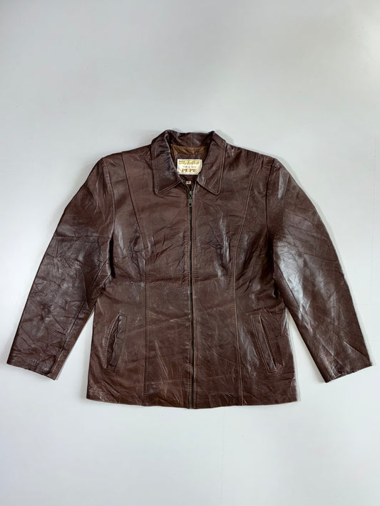 Pepe Premium Original Leather Jacket Womens (M)