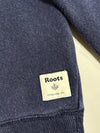 Roots Canada Navy Chenille Maple Leaf Flag Crewneck Sweatshirt (M)