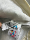 Adidas Originals Cream & Black Trefoil Hooded Windbreaker Jacket — Sleeve Script Logo | Size (L)