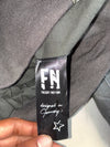 Freaky Nation Distressed Black Leather Bomber Jacket (M)