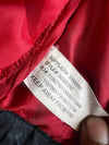 Polo Ralph Lauren Red Pony Fleece Collar Red Lined Quilted Down Puffer Jacket Black (M)