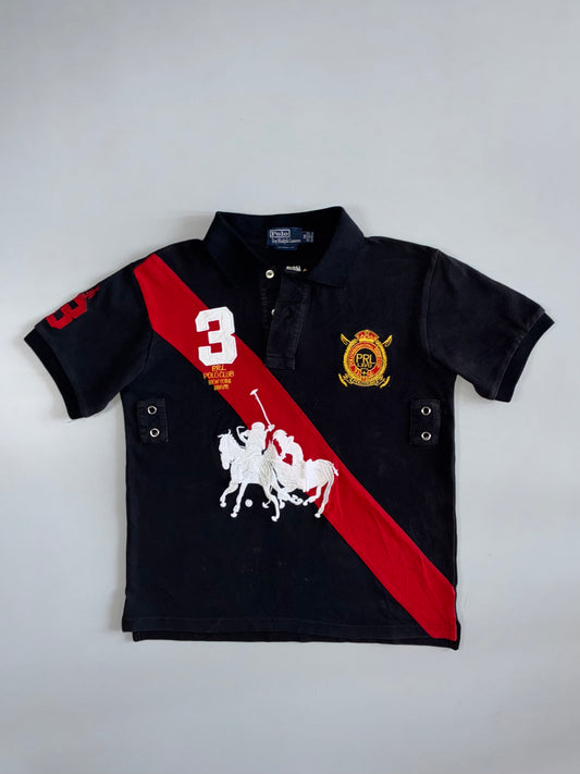 Polo Ralph Lauren Big Pony Polo T-Shirt | Fully Embroidered Black & Red (M)
