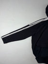 Vintage Adidas Black Three Stripe Half-Zip Anorak Hoodie (XL)