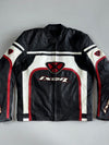 Ixon Fearless Leather Motorcycle Racing Jacket (Paded) (M)