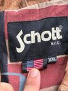 Vintage Schott NYC Sheepskin Suede Leather Motorcycle Jacket –lTan Custom Rider Lining (L/Xl)