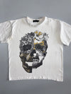 BoohooMAN | Floral Skull Graphic Tee | Off-White (L)