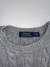 Polo Ralph Lauren Grey Cable Knit Crewneck Sweater (M)
