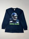 Seahawks Russell Wilson #3 Super Bowl XLVIII Long Sleeve Tee – Navy (L)