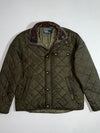 Polo by Ralph Lauren Olive Quilted Jacket with Brown Corduroy Collar  (M)