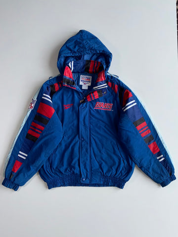Vintage NFL Pro Line by Reebok New York Giants Hooded Puffer Jacket  Detachable cap (XL/2Xl)