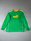 Puma Vintage Raglan Sleeve Crewneck Sweatshirt — Green / Yellow (S)