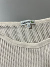 Lacoste Colorblock Mesh Knit T-Shirt — Olive Green / Cream (XS)