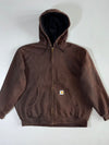 Carhartt Brown Hooded Zip Jacket (2Xl/3Xl)
