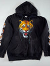 Vintage Y2K Tiger Graphic Zip-Up Hoodie – (M)
