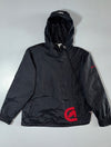 Ecko Function Windbreaker Hooded Jacket – Black with Red Rhino Logo (XL)