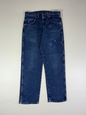 Vintage Wrangler Dark Wash Straight Leg Jeans (W:33) (L:41)