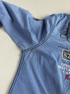 Soccx Blue Embroidered Canada Patch Button-Up Shirt (M)