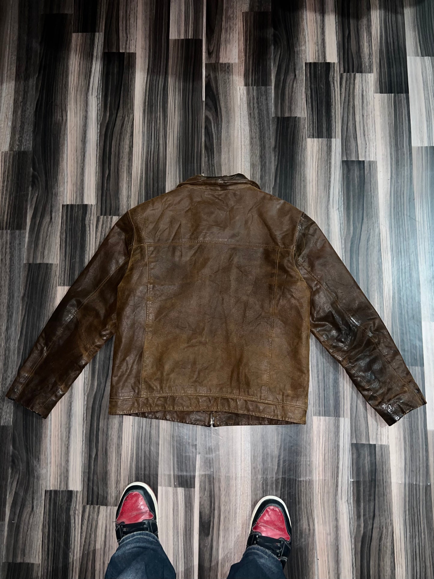 ZPremium Brown Leather Jacket M/L
