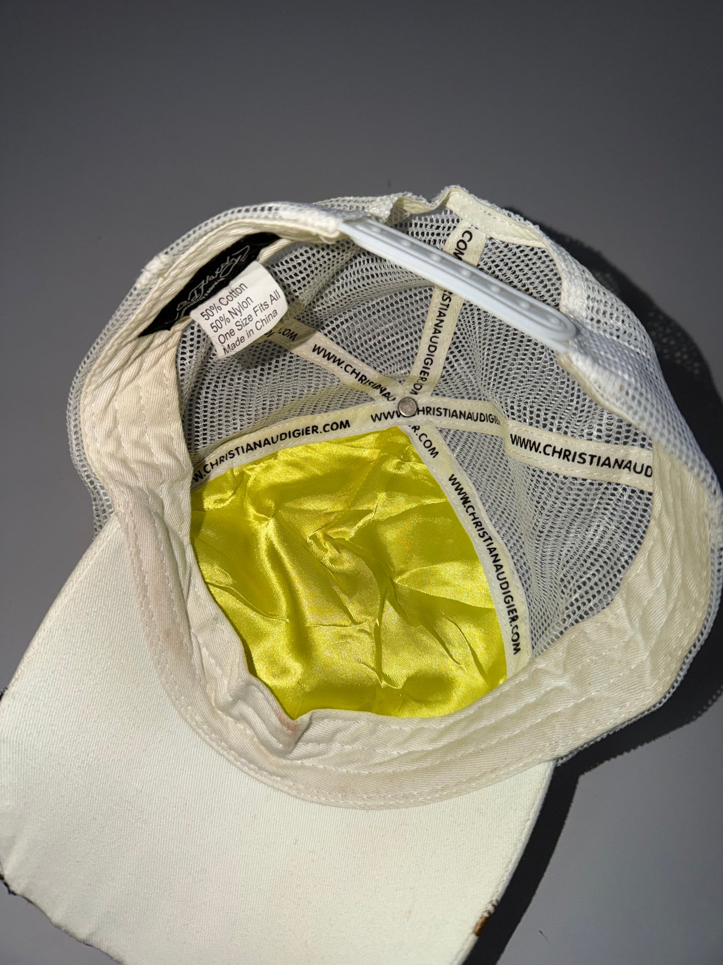 ZAuthentic Ed Hardy Skull & Panther Rhinestone Trucker Cap (Adjustable Fit)